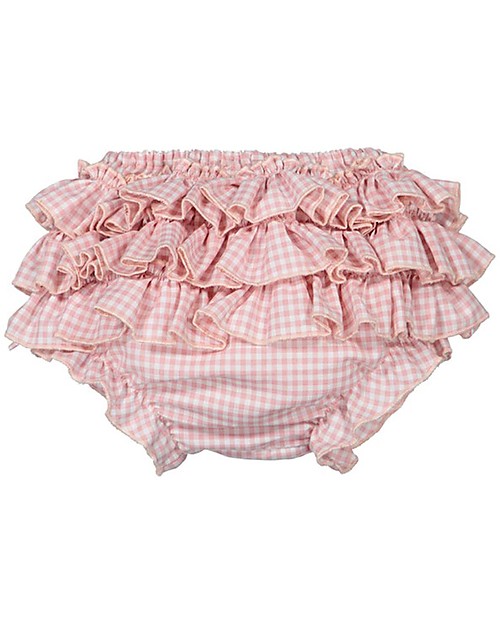 Maria Bianca Squared Bloomers for Girls, Light Pink - 100% Cotton Shorts