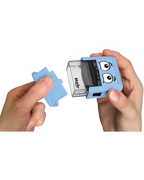 Marky Customizable Stamp - Blue - Perfect for Fabrics and School Supplies Stickers & Stamps Sets