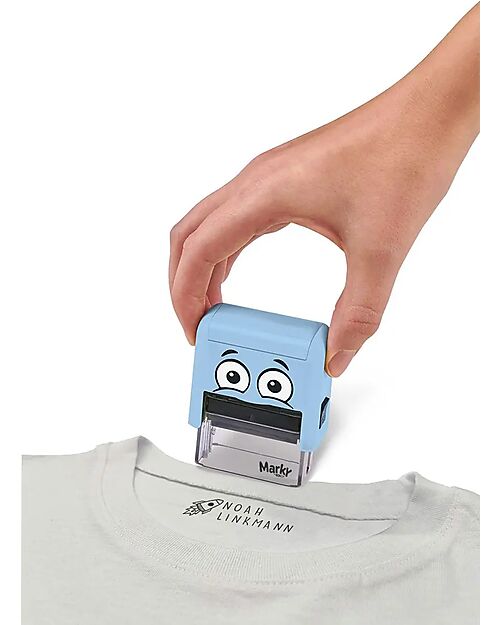Marky Customizable Stamp - Blue - Perfect for Fabrics and School Supplies Stickers & Stamps Sets