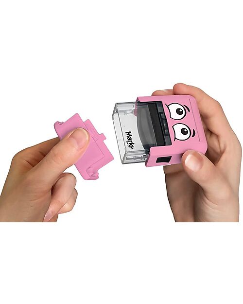Marky Customizable Stamp - Pink - Perfect for Fabrics and School Supplies Stickers & Stamps Sets