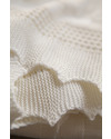 Marquise de Laborde Cream Royal Baby Basketweave Blanket - 100% Pure Merino Wool (110 x 100 cm) Muslin Swaddle