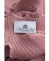 Marquise de Laborde Dusty Rose Royal Baby Basketweave Blanket - 100% Cotton (110 x 100 cm) Muslin Swaddle