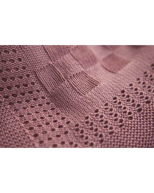Marquise de Laborde Dusty Rose Royal Baby Basketweave Blanket - 100% Cotton (110 x 100 cm) Muslin Swaddle