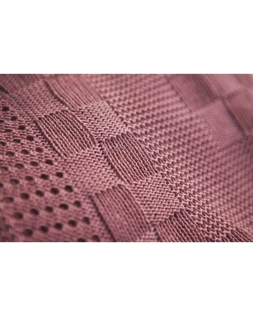 Marquise de Laborde Dusty Rose Royal Baby Basketweave Blanket - 100% Cotton (110 x 100 cm) Muslin Swaddle