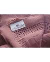 Marquise de Laborde Dusty Rose Royal Baby Basketweave Blanket - 100% Cotton (110 x 100 cm) Muslin Swaddle