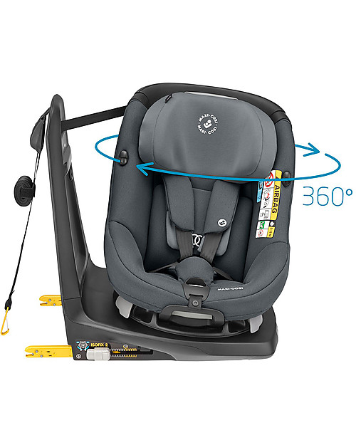 Maxi Cosi AxissFix Car Seat - Authentic Graphite - From 4 months to 4 years - 360° Swiveling Seat Car Seats Group 1/2/3