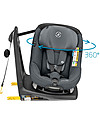 Maxi Cosi AxissFix Car Seat - Authentic Graphite - From 4 months to 4 years - 360° Swiveling Seat Car Seats Group 1/2/3
