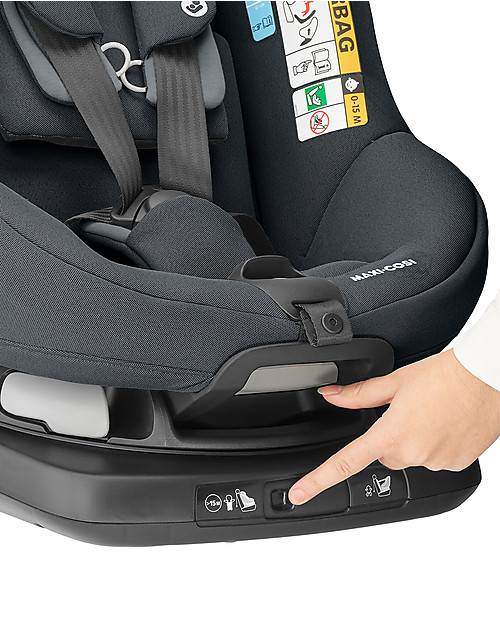 Maxi Cosi AxissFix Car Seat - Authentic Graphite - From 4 months to 4 years - 360° Swiveling Seat Car Seats Group 1/2/3