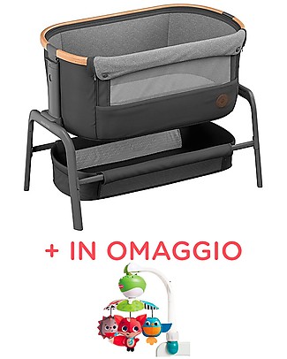 Maxi Cosi Bedside Sleeper Iora - Essential Graphite - From Birth + Portable + Portable Musical Mobile Co-Sleeping Cribs