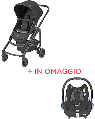 Maxi Cosi Stroller Lila SP - Essential Black + Cabriofix Car Seat Pushchairs