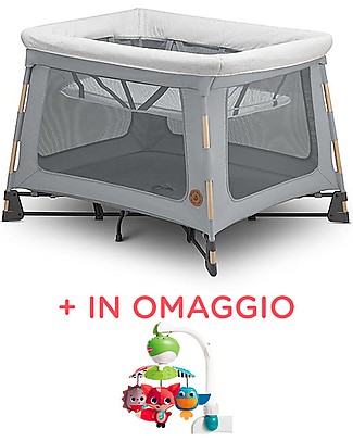 Maxi Cosi Swift 3 in 1 Cot - Gray - From birth to 3 years + Portable Musical Mobile Single Bed