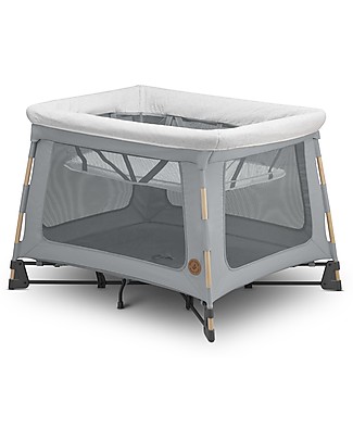 Maxi Cosi Swift 3 in 1 Cot - Gray - From birth to 3 years + Portable Musical Mobile Single Bed