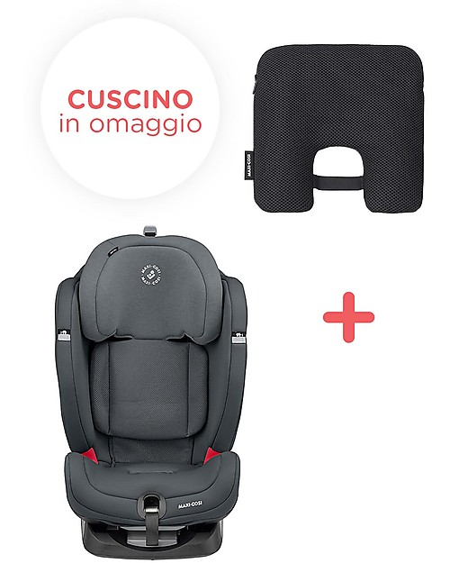 Maxi Cosi Titan Plus Car Seat Authentic Graphite + E-Safety Smart Cushion Car Seats Group 2/3