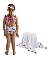 Meia Pata Baby Bathing Suit La Digue - Raspberries - with Ruffles and Bow Swimsuits