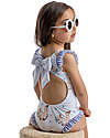 Meia Pata Baby Bathing Suit La Digue - Squirrel Lilac - with Ruffles and Bow Swimsuits