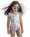 Meia Pata Baby Bathing Suit La Digue - Squirrel Lilac - with Ruffles and Bow Swimsuits