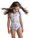 Meia Pata Baby Bathing Suit La Digue - Squirrel Lilac - with Ruffles and Bow Swimsuits