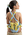 Meia Pata Baby Bathing Suit Mahe - Lemons - with Ruffles and Bow Swimsuits