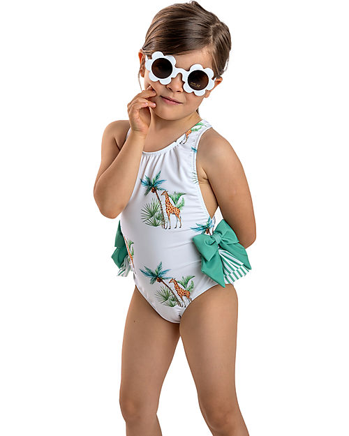 Meia Pata Baby Bathing Suit Marianne - Girafe - with Ruffles and Bows  unisex (bambini)