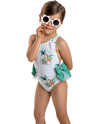 Meia Pata Baby Bathing Suit Marianne - Girafe - with Ruffles and Bows Swimsuits