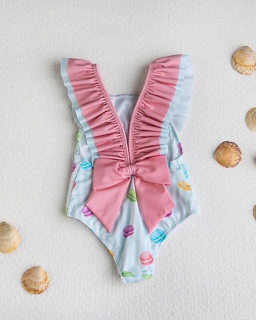Meia Pata Baby Bathing Suit Saint Anne - Macarons - with Ruffles and ...