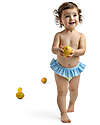 Meia Pata Baby Bikini Bottom - Lemons - with Ruffles and Bow Bikinis And Tankinis