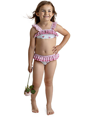 Meia Pata Baby Bikini - Flowers - with Ruffles Bikinis And Tankinis