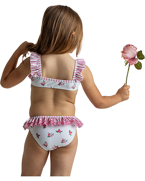 Meia Pata Baby Bikini - Flowers - with Ruffles Bikinis And Tankinis