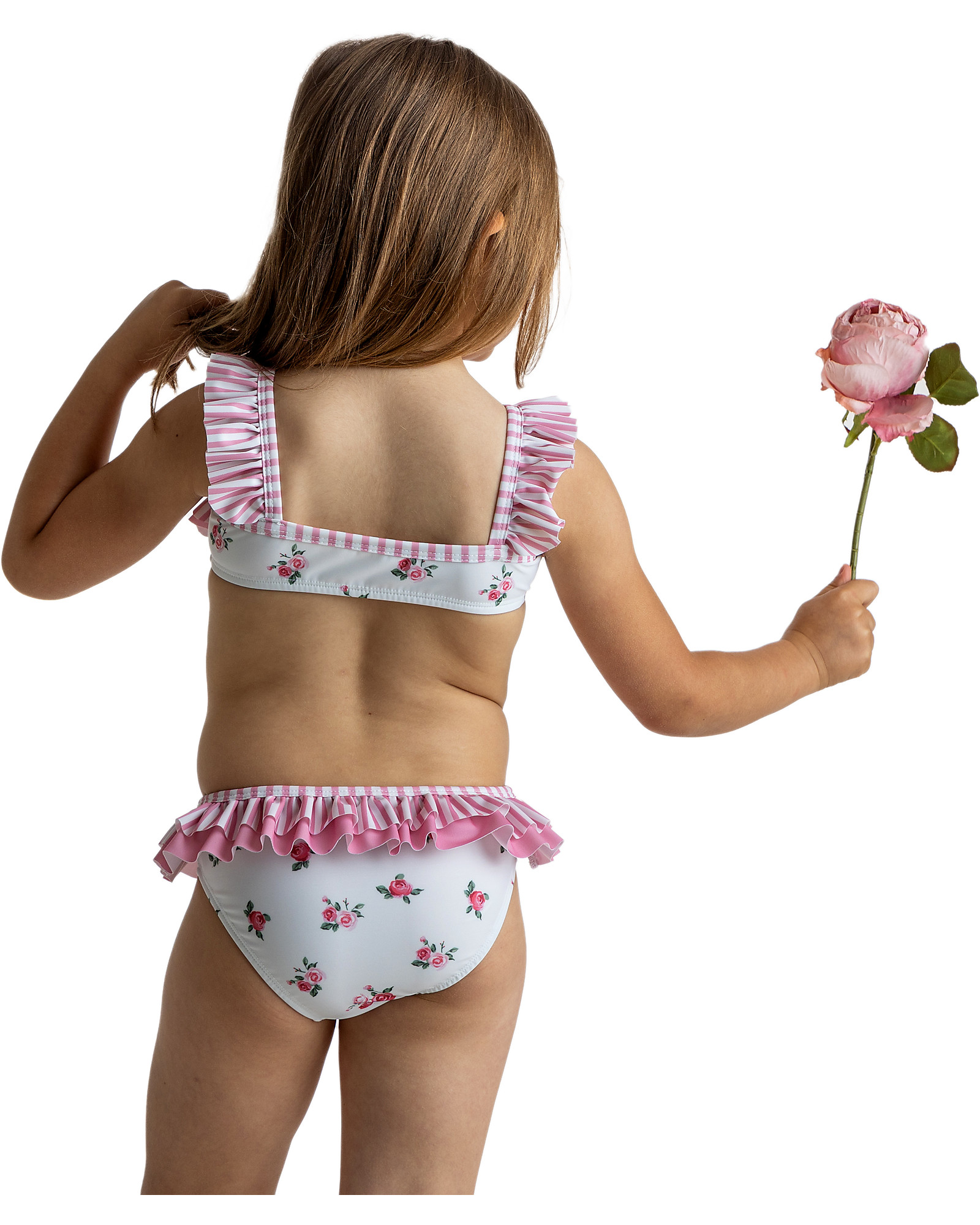 Meia Pata Baby Bikini - Flowers - with Ruffles unisex (bambini)