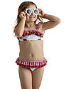 Meia Pata Baby Bikini - Raspberries - with Ruffles Bikinis And Tankinis