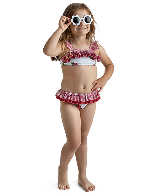 Meia Pata Baby Bikini - Raspberries - with Ruffles Bikinis And Tankinis