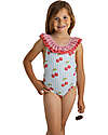 Meia Pata Bathing Suit Cancun - Cherries - with Ruffles and Bow Swimsuits
