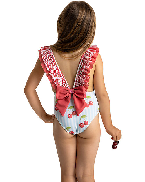 Meia Pata Bathing Suit Cancun - Cherries - with Ruffles and Bow Swimsuits