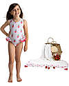 Meia Pata Bathing Suit Holbox - Strawberries - with Ruffles and Bow Swimsuits