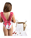 Meia Pata Bathing Suit Tulum - Strawberries - with Ruffles and Bow Swimsuits