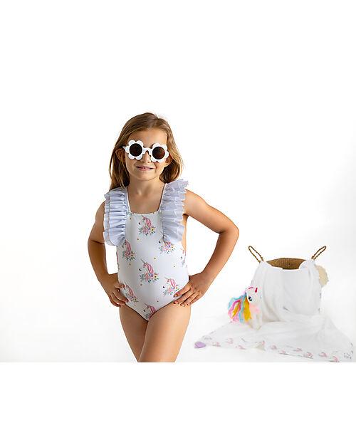 Meia Pata Bathing Suit Tulum - Unicorns - with Ruffles and Bow Swimsuits
