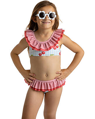 Meia Pata Bikini - Cherries - with Ruffles and Bow Bikinis And Tankinis