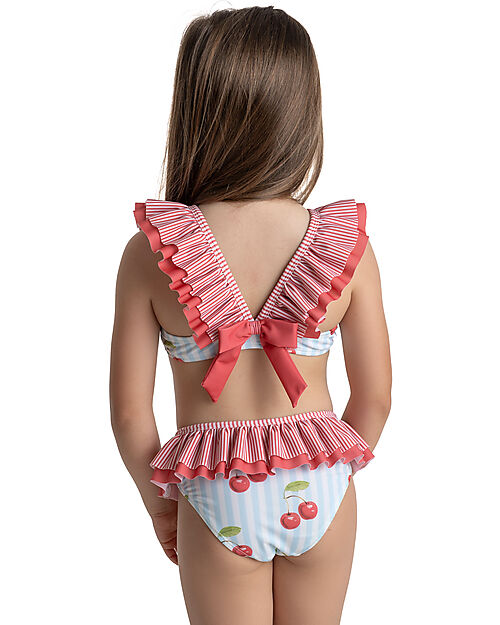 Meia Pata Bikini - Cherries - with Ruffles and Bow Bikinis And Tankinis