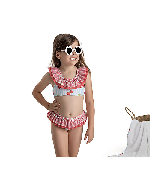 Meia Pata Bikini - Cherries - with Ruffles and Bow Bikinis And Tankinis