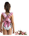 Meia Pata Seychelles Swimsuit - Flowers - with Ruffles and Bow Swimsuits