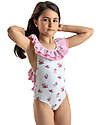 Meia Pata Seychelles Swimsuit - Flowers - with Ruffles and Bow Swimsuits