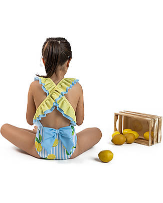 Meia Pata Seychelles Swimsuit - Lemons - with Ruffles and Bow Swimsuits