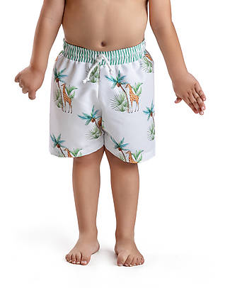 Meia Pata Trunks - Giraffe - with Back Poket Swimming Trunks