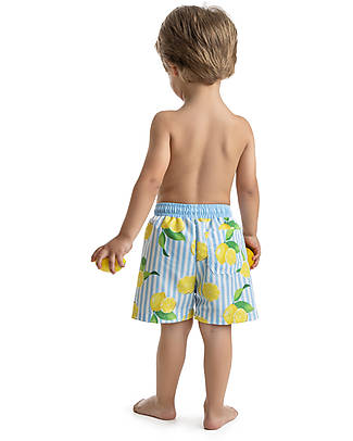 Meia Pata Trunks - Lemons - with Back Poket Swimming Trunks