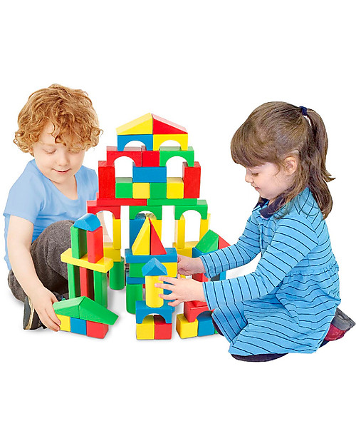 Melissa & Doug 100 Piece Wood Blocks Set