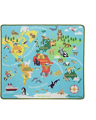 Melissa & Doug Activity World Rug with Wooden Pieces - 99x91 cm Carpets