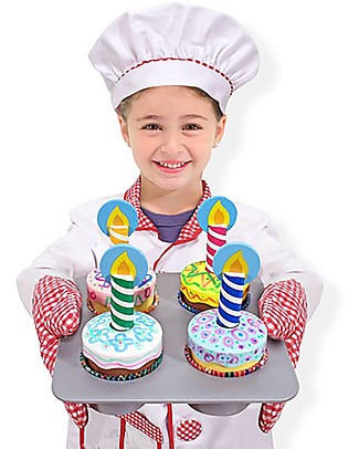 Melissa & Doug Bake and Decorate Cupcake Set - With loads of toppings and chef tools! Wooden Blocks & Construction Sets