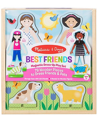 Melissa & Doug Best Friends Magnetic Dress-Up Play Set - Great Gift Idea! Figures & Playsets