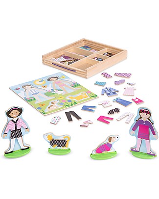 Melissa & Doug Best Friends Magnetic Dress-Up Play Set - Great Gift Idea! Figures & Playsets