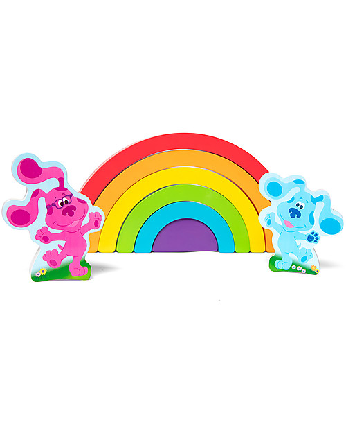 Melissa & Doug Blue's Clues & You - Wooden Rainbow Stacking Puzzle - 9 pieces Montessori Toys